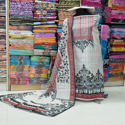 ( কাশ্মীরি কটন থ্রি পিস )